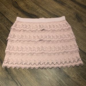 American Eagle Outfitters Pink Lace Skirt